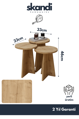 Maya Zigon Sehpa Meşe