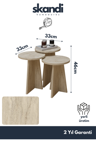 Maya Zigon Sehpa Traverten