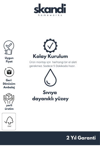 Como Zigon Sehpa Beyaz
