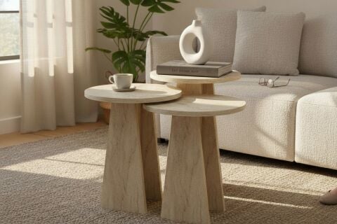 Nordby Zigon Sehpa Traverten