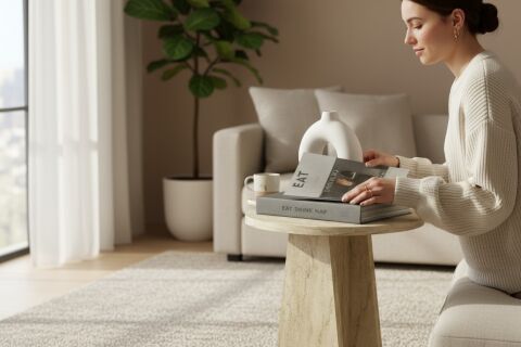 Nordby Zigon Sehpa Traverten