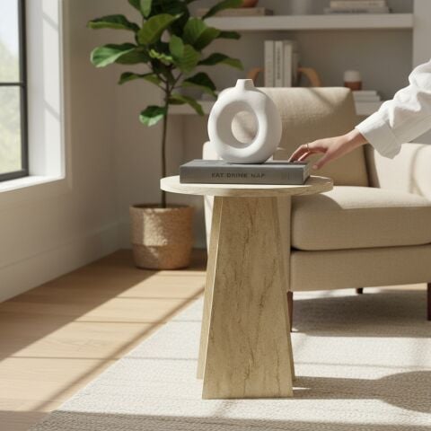 Nordby Zigon Sehpa Traverten