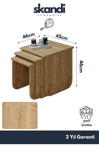 Skala Zigon Sehpa Meşe