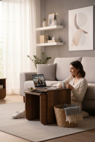 Skala Zigon Sehpa Ceviz