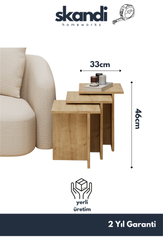 Fjord Zigon Sehpa Meşe