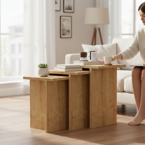 Fjord Zigon Sehpa Meşe