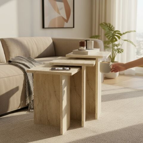 Fjord Zigon Sehpa Traverten