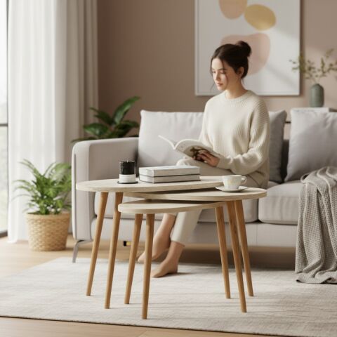 Spline Zigon Sehpa Traverten