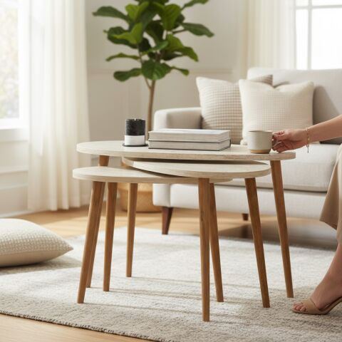 Spline Zigon Sehpa Traverten