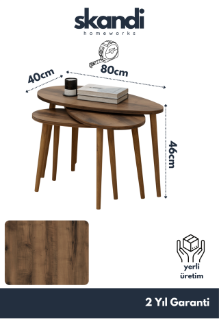 Spline Zigon Sehpa Ceviz