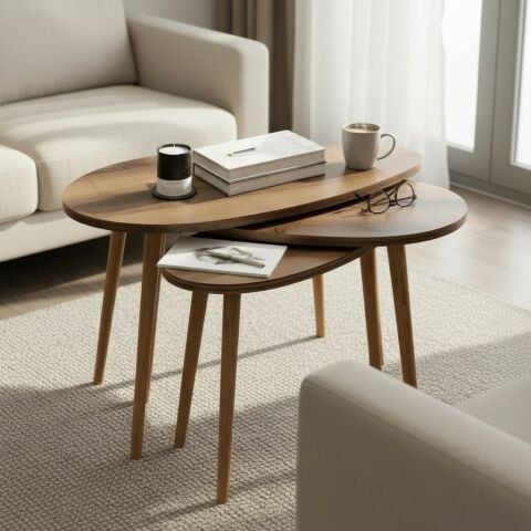 Spline Zigon Sehpa Ceviz