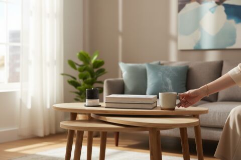 Spline Zigon Sehpa Meşe