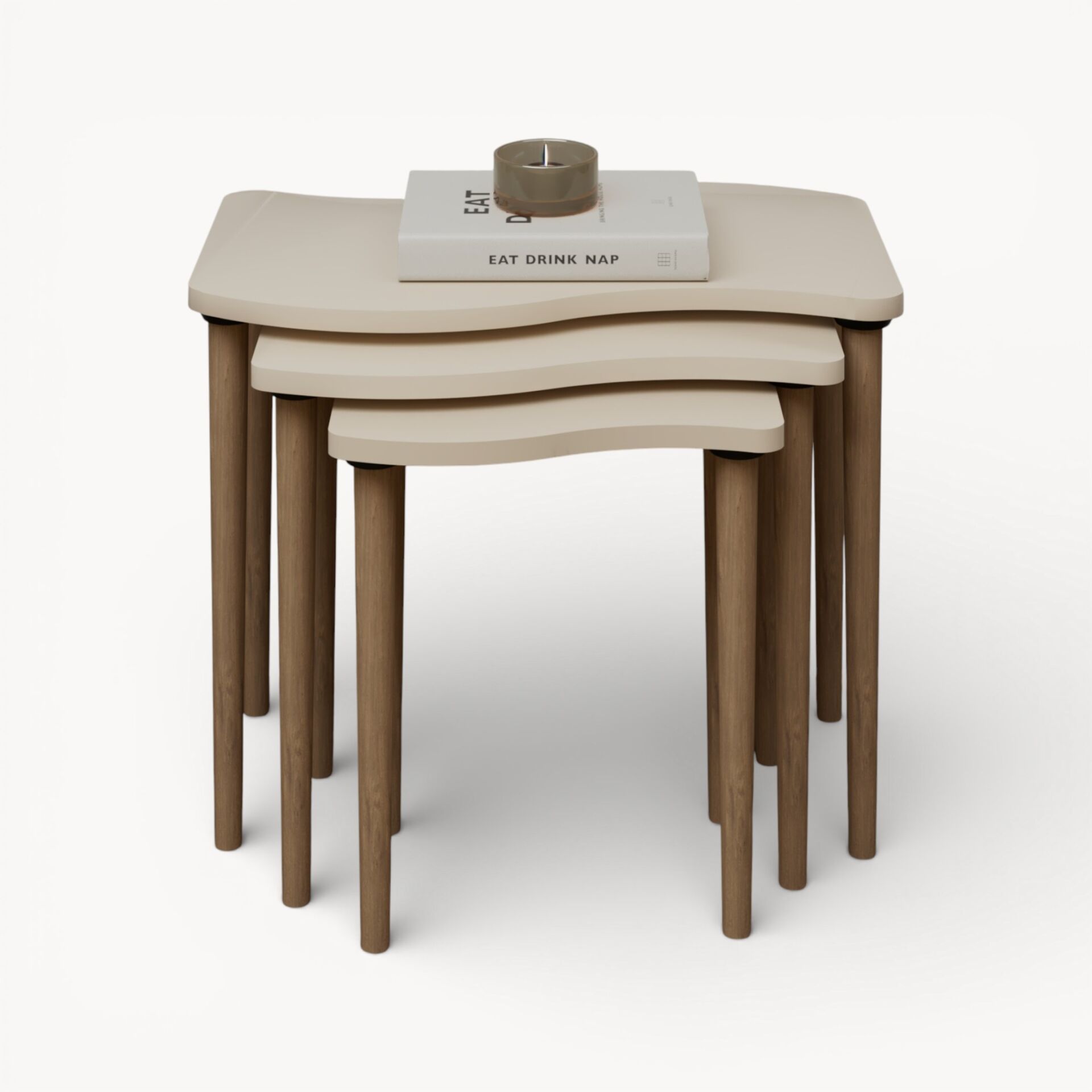 Gofrato Zigon Sehpa Krem