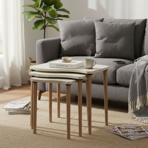 Gofrato Zigon Sehpa Traverten