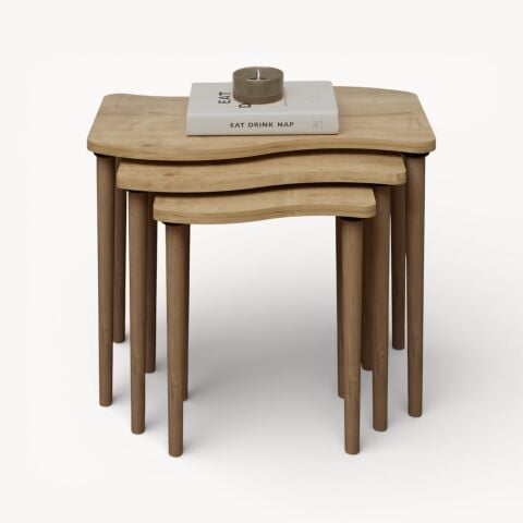 Gofrato Zigon Sehpa Meşe