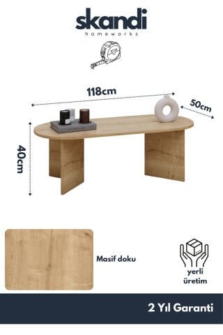 Nardo Orta Sehpa Meşe