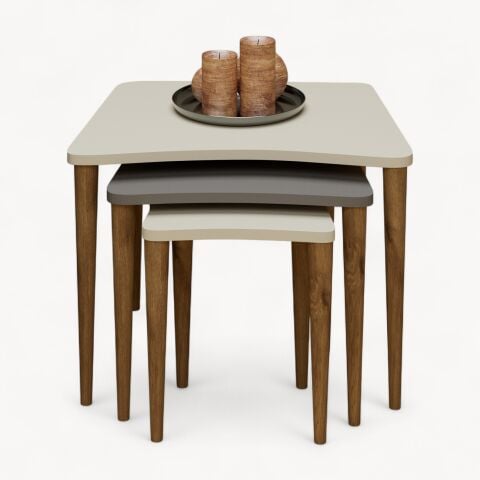 Nero Zigon Sehpa Krem Cappuccino Krem