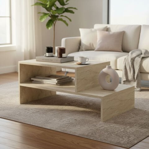 Kale Orta Sehpa Traverten