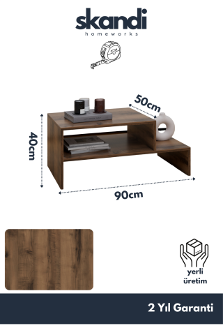 Kale Orta Sehpa Ceviz