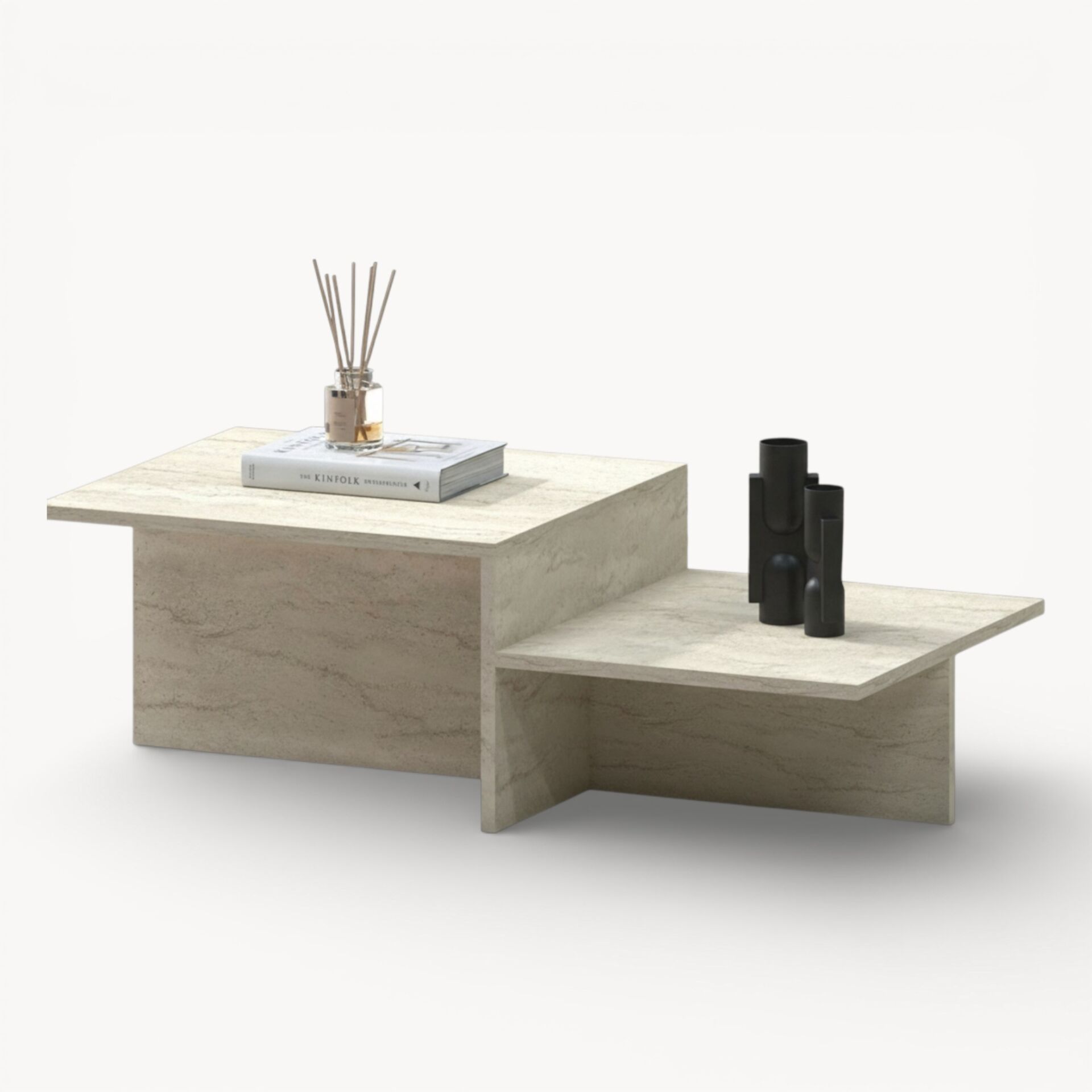 Tria Orta Sehpa Traverten