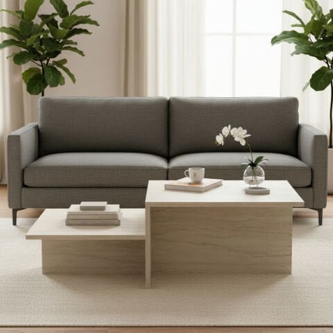 Tria Orta Sehpa Traverten