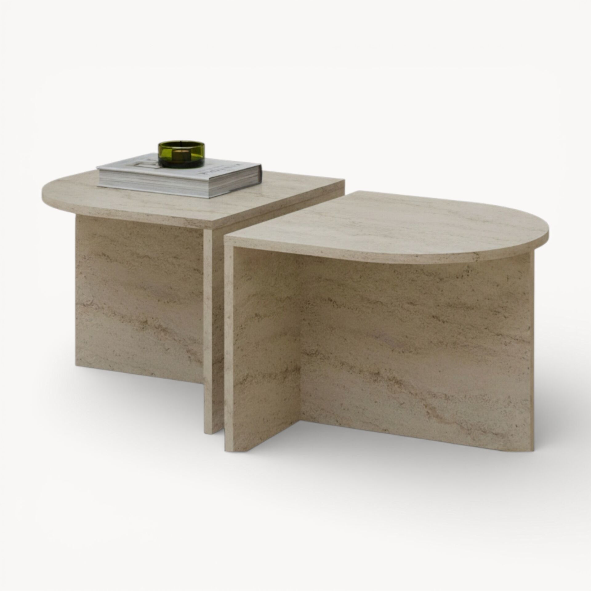 Twins Orta Sehpa Traverten