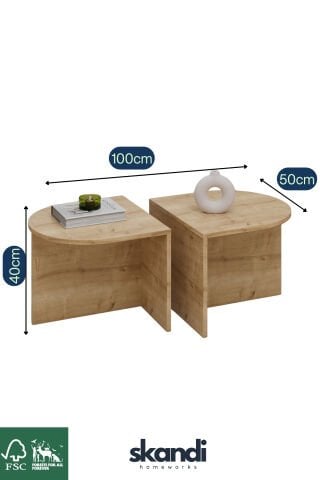 Twins Orta Sehpa Meşe