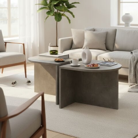 Twins Orta Sehpa Beton Desen