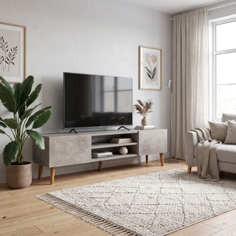 Plane Tv Ünitesi 150cm Beton Desen