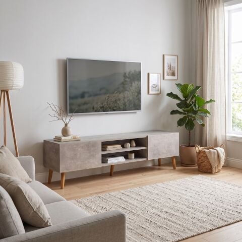 Plane Tv Ünitesi 150cm Beton Desen