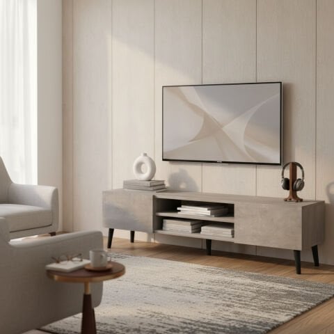 Plane Tv Ünitesi 150cm Beton Desen