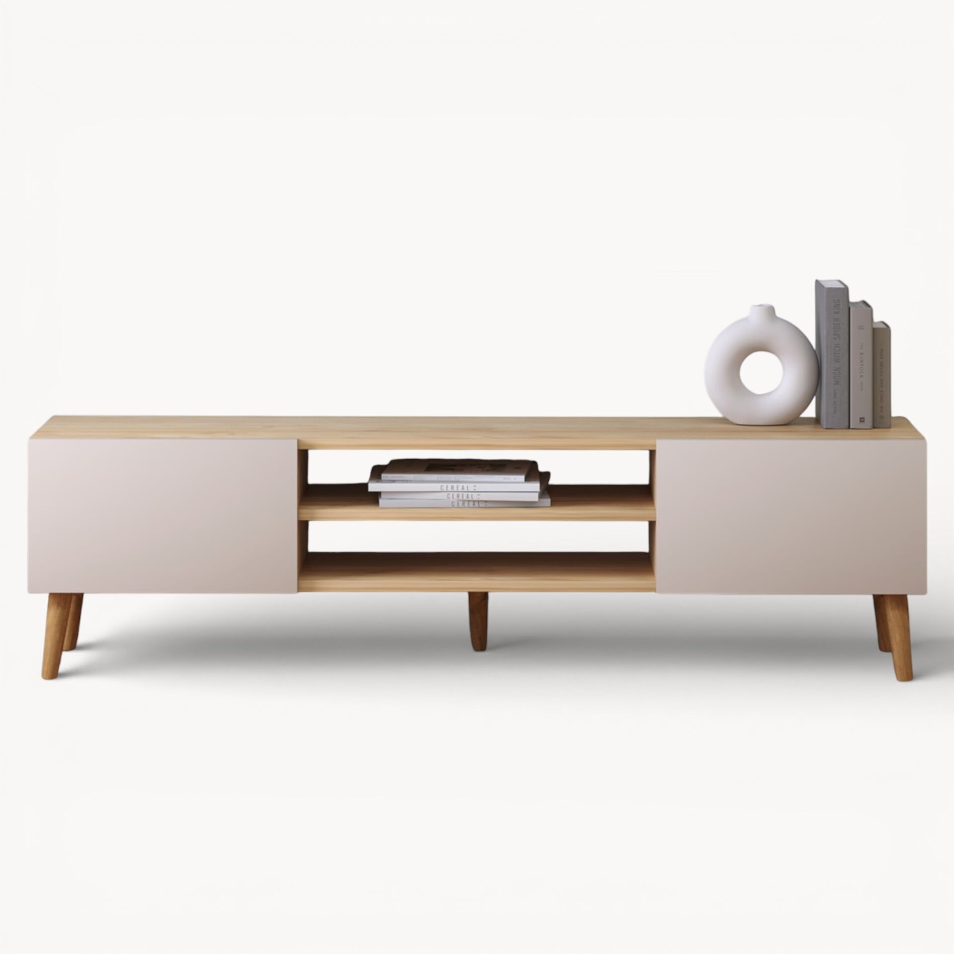 Plane Tv Ünitesi 150cm Meşe Krem