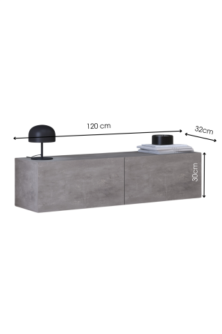 Palm 120cm Tv Ünitesi Beton Desen