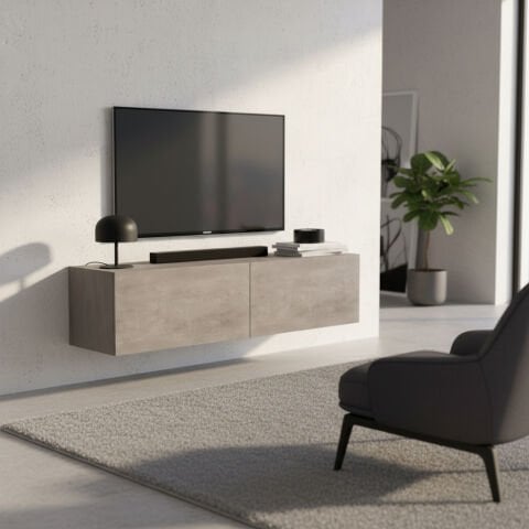 Palm 120cm Tv Ünitesi Beton Desen