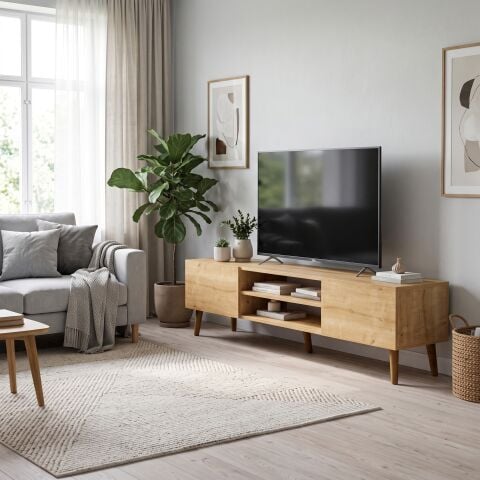 Plane Tv Ünitesi 150cm Meşe
