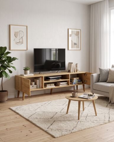 Plane Tv Ünitesi 150cm Meşe