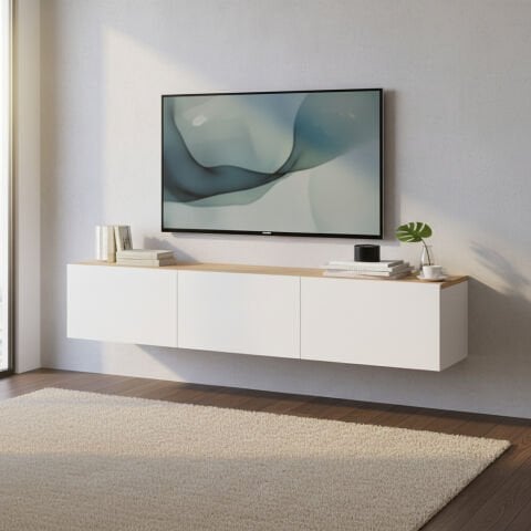 Palm 150cm Tv Ünitesi Beyaz Meşe