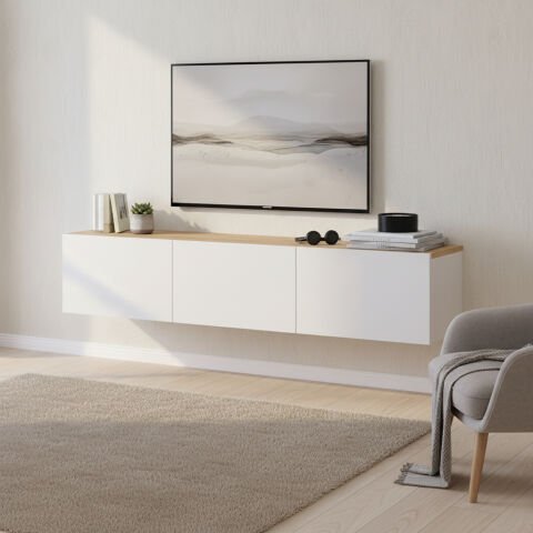 Palm 150cm Tv Ünitesi Beyaz Meşe