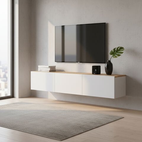 Palm 150cm Tv Ünitesi Beyaz Meşe