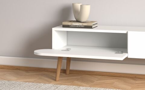 Lotus Tv Sehpası Beyaz