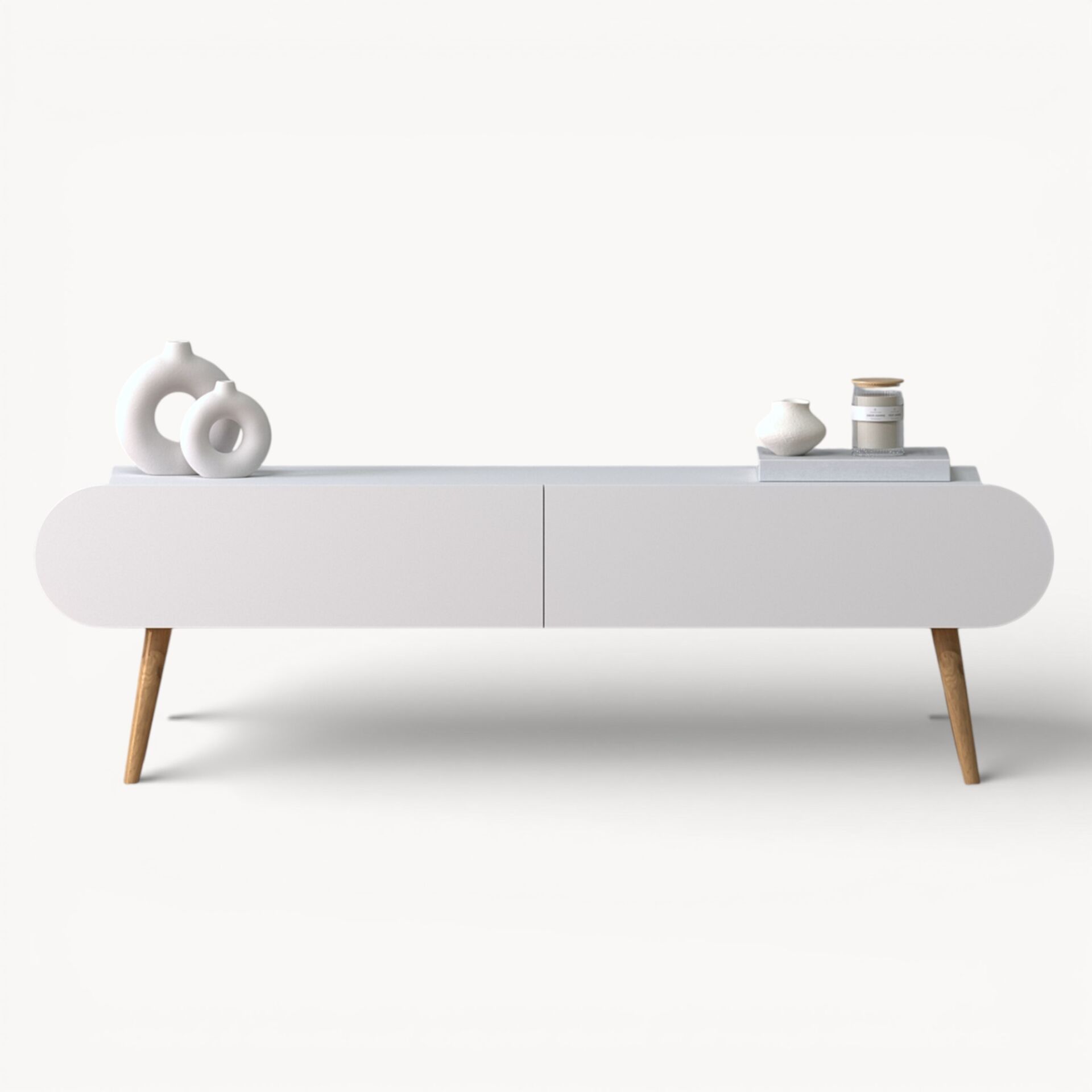 Lotus Tv Sehpası Beyaz