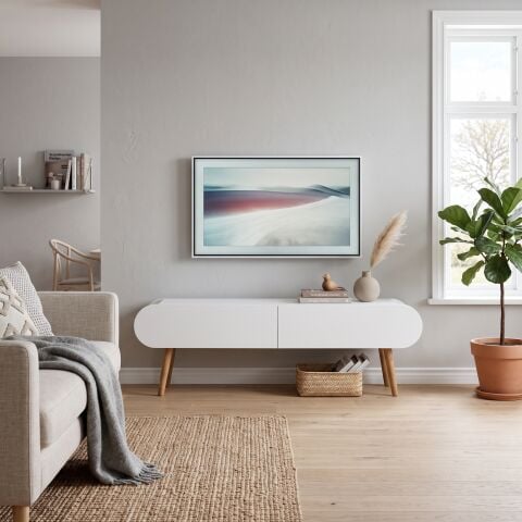 Lotus Tv Sehpası Beyaz