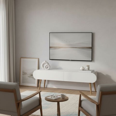 Lotus Tv Sehpası Beyaz