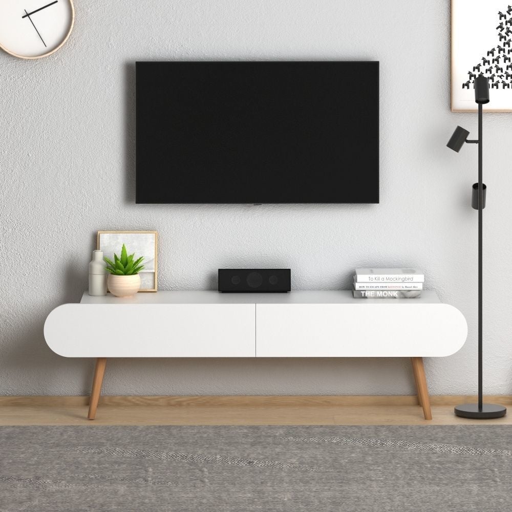 Lotus Tv Sehpası Beyaz