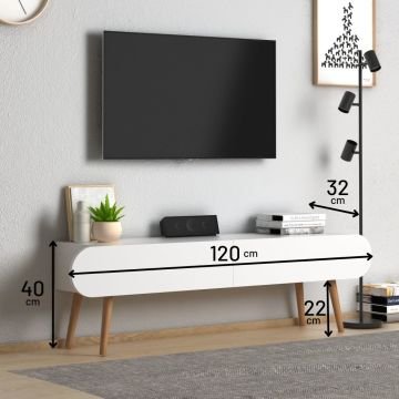 Lotus Tv Sehpası Beyaz