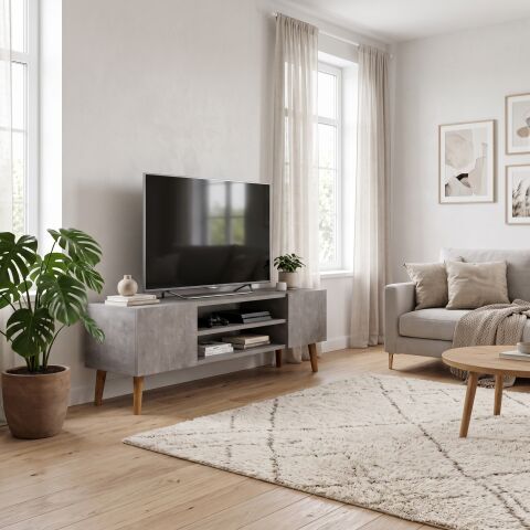 Etna Tv Sehpası Beton Desen