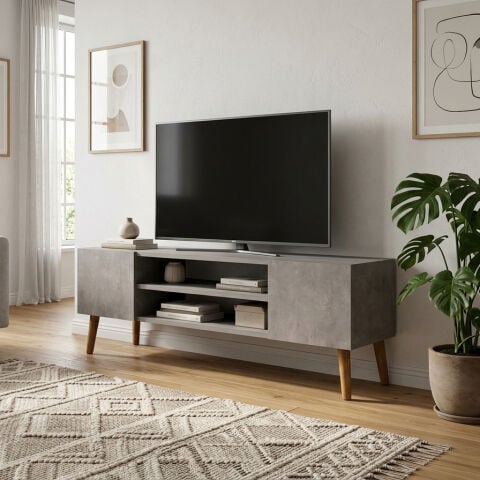 Etna Tv Sehpası Beton Desen