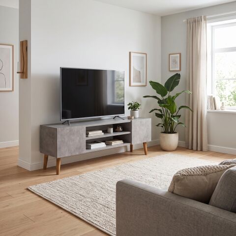 Etna Tv Sehpası Beton Desen