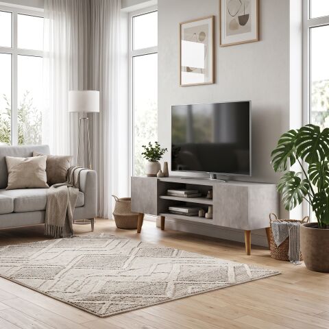 Etna Tv Sehpası Beton Desen