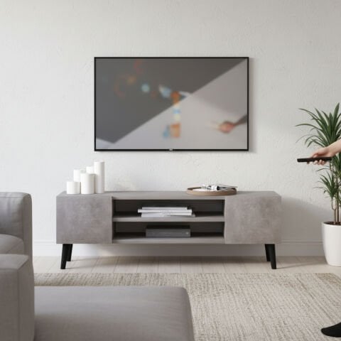 Etna Tv Sehpası Beton Desen